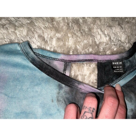 SHEIN Twist Back Tie Dye Top size L - Picture 6 of 8